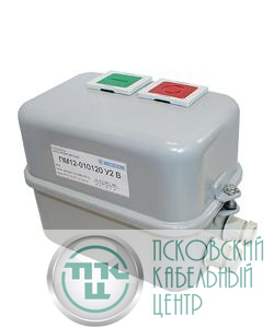 Пускатель ПМ12-025120 У2 В 25А кат. 380В AC 1НО IP54 без реле в корпусе с кнопками ПУСК + СТОП Электротехник ET000224