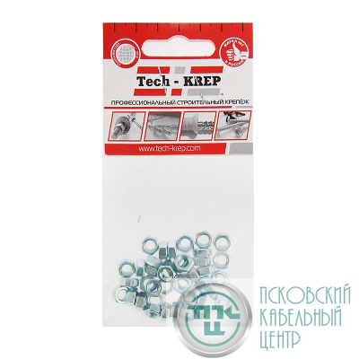 Гайка шестигранная М5 DIN 934 оцинк. (уп.40шт) Tech-Krep/Zitar 103024