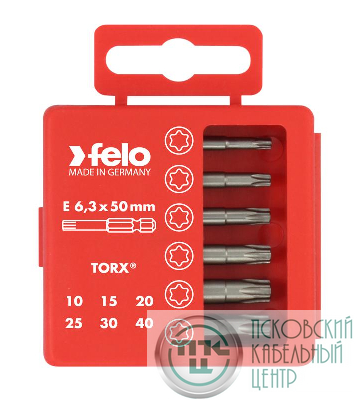 Набор бит Tx Industrial 50мм в кейсе 6 бит FELO 03691516