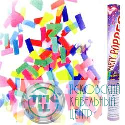Пневмохлопушка (твист) 8250 50см разноцв. папиросная бумага 5-8м (уп.12шт) SHLights 4607144112192