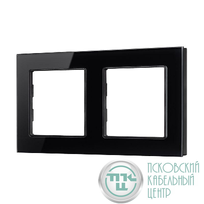 Рамка стеклянная FRM-GLARE-GS-2-BK Arlight 043797