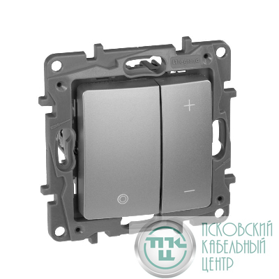 Светорегулятор нажимной СП Etika 400Вт механизм алюм. IEK 672418