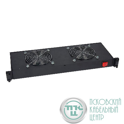 Полка 19дюйм 1U глубина 150мм с 2 вентиляторами Leg 046489