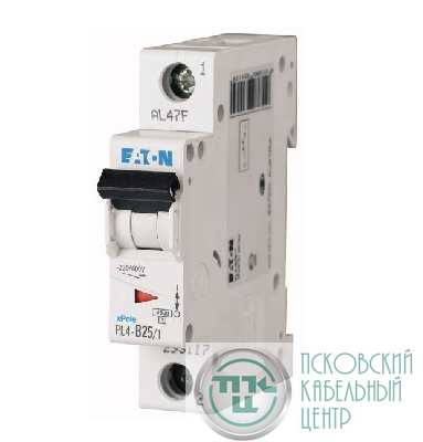 Выключатель автоматический модульный 1п C 25А 4.5кА PL4-C25/1 EATON 293126