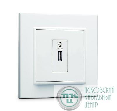 Розетка для зарядного устройства USB KAREA бел. Makel 56001465