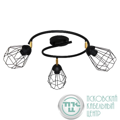 Светильник НПБ 01-3х60-224 "Кристаль" 131 E27 [ИМ] потолочный черн. муар Элетех 1005405216