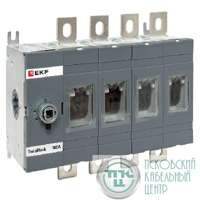 Рубильник 4п 160А без рукоятки управления TwinBlock EKF tb-s-160-4p