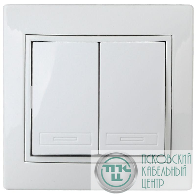 Выключатель 2-кл. СП Plano 10А IP20 1-104-01 250В бел. Intro Б0053758