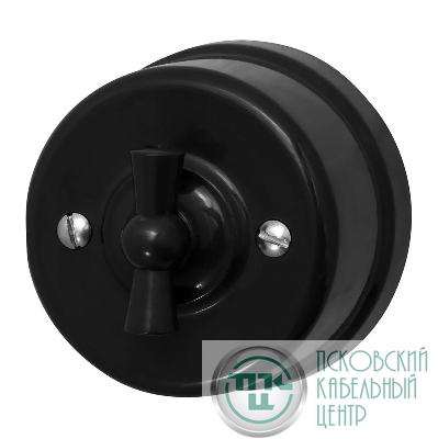 Выключатель 1-кл. пластик черн. Bironi B1-200-23
