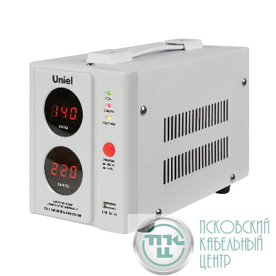 Стабилизатор напряжения для холодильников RS-1 1000Вт/RX/U WHITE REF 1000В.А USB разъем TM Uniel UL-00012789