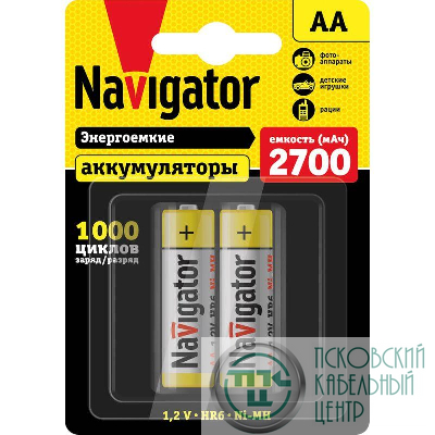 Аккумулятор AA/HR6 94 465 NHR-2700-HR6-BP2 (блист.2шт) Navigator 94465