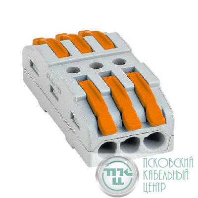 Клемма строительно-монтажная СМК проходная 222-423 3п 0.08-4кв.мм (уп.25шт) PROxima EKF plc-smk-423