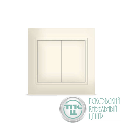 Выключатель 2-кл. Севиль сл. кость UNIVersal Б-С0023