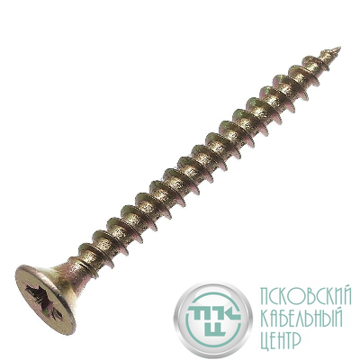 Саморез универсальный 3.5х35 потай желт. цинк коробка (уп.200шт) СТРОЙМЕТИЗ UTORM2140464