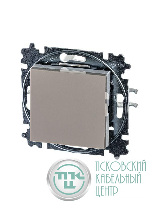 Выключатель кнопочный 1-кл. СП Levit IP20 кофе макиато/бел. ABB 2CHH599145A6018
