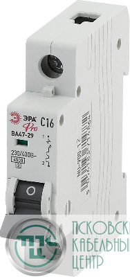 Выключатель автоматический модульный 1п C 16А ВА47-29 Pro NO-900-12 ЭРА Б0031747
