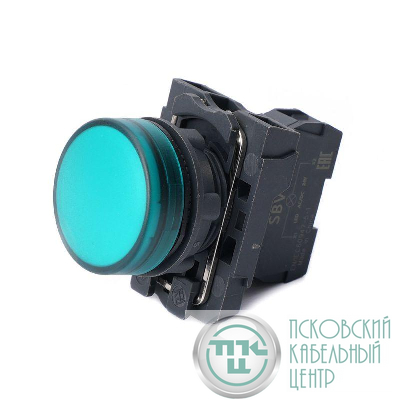 Лампа светосигнальная SB5 d22мм 230-240В AC зел. в сборе SE SB5AVM3
