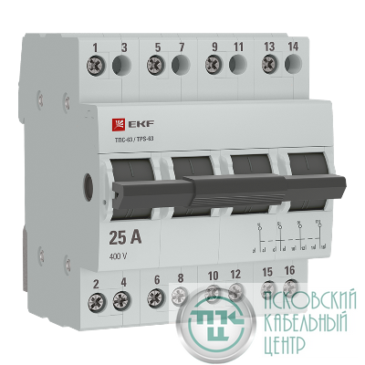 Переключатель трехпозиционный ТПС-63 4P 25А PROxima EKF TPS425