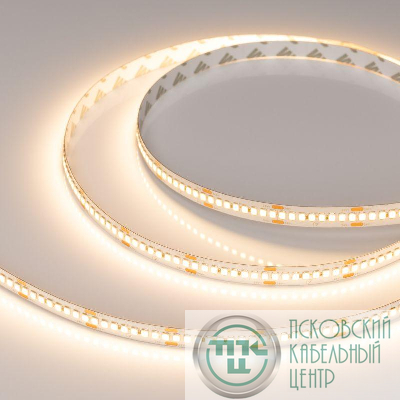 Лента светодиодная RT-A240-10mm 24V Warm 2700К 22Вт/м IP20 2835 высок. эффект. 150лм/Вт (уп.5м) Arlight 038746