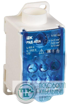 Блок распределительный на DIN-рейку РБД-400А IEK RBD-400