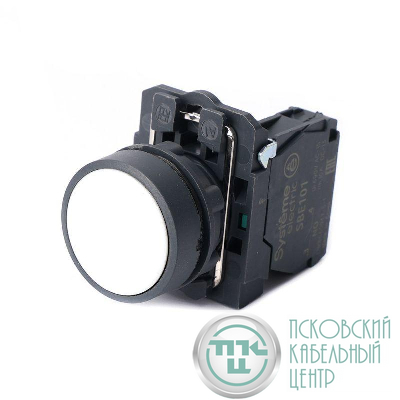 Кнопка модульная SB5 в сборе 22мм с возвратом пластик 1НО бел. SE SB5AA11