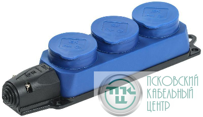 Колодка 3-м ОМЕГА РБ33-1-0м IP44 каучук син. IEK PKR61-016-2-K07