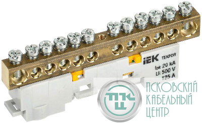 Шина PE "земля" неизол. на универс. держ. 8х12-12-Ж TEKFOR IEK TF-NN20-12-DL-K05