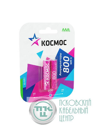 Аккумулятор AAA/R03 800мА.ч Ni-MH (блист.2шт) КОСМОС KOCR03NIMH(800MAH)