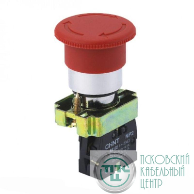 Кнопка управления "Грибок" d30мм (2) с фиксацией NP2-BS442 без подсветки красн. 1НЗ IP40 CHINT 574861