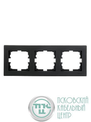 Рамка 3-м VESNA горизонт. черн. бархат LEZARD 742-4200-148