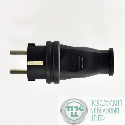 Вилка кабельная 1ф 1х16А 2P+E 220-240В IP44 каучук LEZARD 106-0400-0105/105