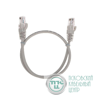 Патч-корд U/UTP CAT 5e RJ45-RJ45 26AWG LSZH сер. 0.5м Rexant 02-0100-05