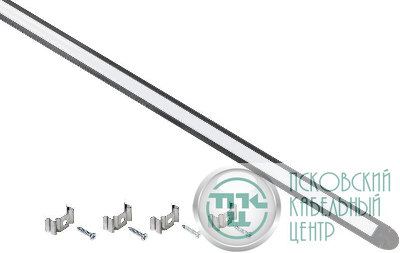 Профиль для LED ленты 2207 трапециевидный компл. аксессуров алюм. опал черн. (дл.2м) IEK LSADD2207-SET1-2-V4-1-K02