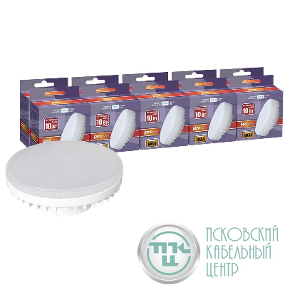 Лампа светодиодная PLED-GX53 10Вт 4000К нейтр. бел. GX53 820лм 230В 50Гц (эквивалент ЛОН 75Вт) (уп.10шт) JazzWay 5032880
