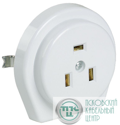 Розетка 1-м СП РПпл11-01-Ст 32А IP20 разборная с заземл. для плиты бел. IEK ERP11-32-01-K01