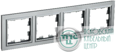 Рамка 4-м BRITE РУ-4-БрС сталь IEK BR-M42-K46