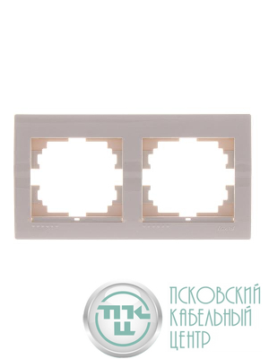 Рамка 2-м Deriy горизонт. крем. LEZARD 702-0300-147