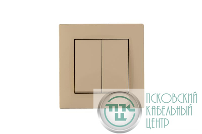Выключатель 2-клав. Karea RIZZ крем Makel 88010003