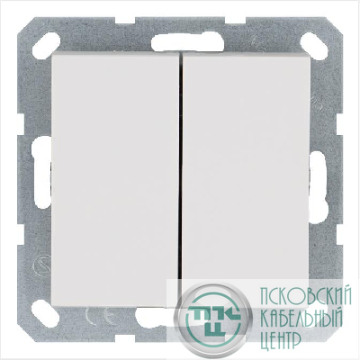 Переключатель перекрестный 2-кл. 10А IP20 механизм бел. глянцевый Jasmart G3014W