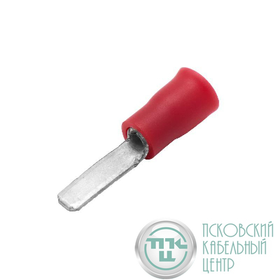 Наконечник изол. штыревой плоский 0.25-1.5кв.мм А=3мм В=12мм кр. (уп.100шт) DKC 2A11P