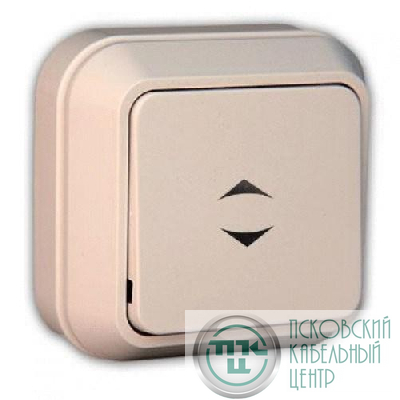 Переключатель проходной 1-кл. ОП 10А IP20 крем. Makel 45205