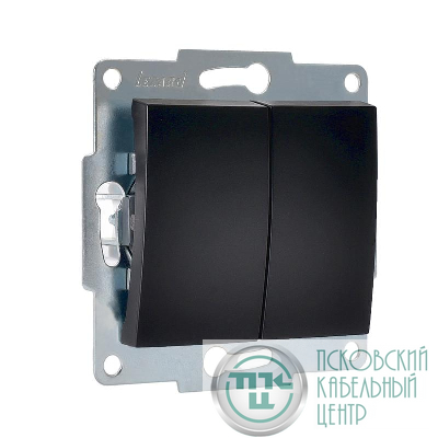 Механизм выкл. 2-кл. СП KARINA 10А IP20 черн. бархат Lezard 707-4288-101