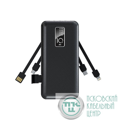 Устройство зарядное портативное Power Bank (аккумуляторная батарея) 10000мА.ч черн. Rexant 30-2038