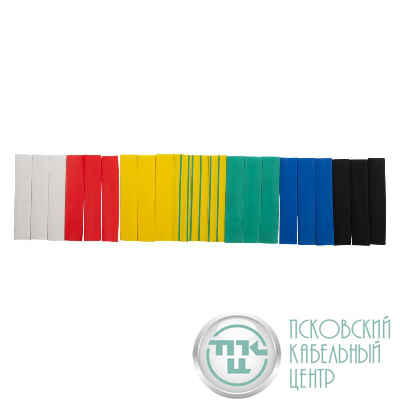 Трубка термоусадочная PTT 12/6-10-21 SET7 (ТУТнг 12/6) набор 7 цветов по 3шт 10см (уп.21шт) JazzWay 5075887