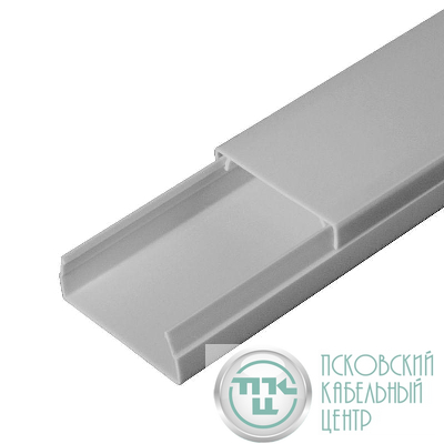 Кабель-канал 40х16 L2000 с двойн. замком RAL7035 сер. Промрукав PR03.0074