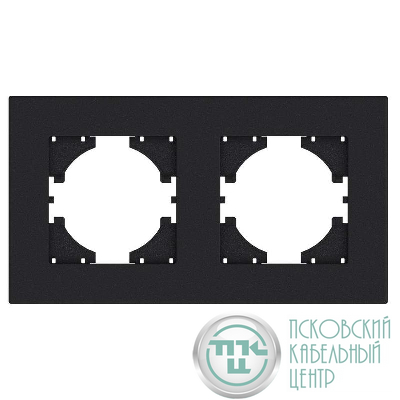 Рамка 2-местн. City графит GUSI С1112-010