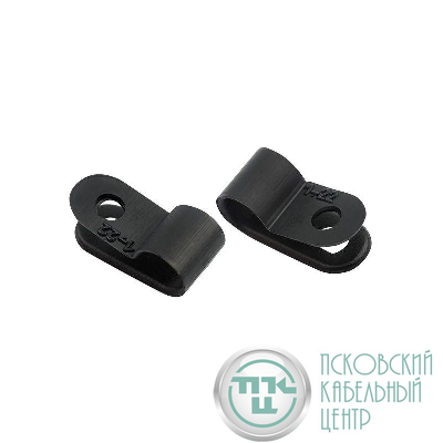 Скоба кабельная под винт 6мм черн. (уп.50шт) Rexant 07-4406-1