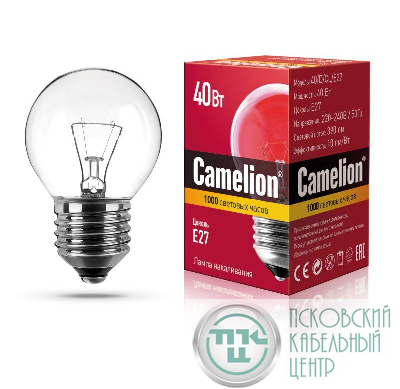 Лампа накаливания MIC D CL 40Вт E27 Camelion 9874