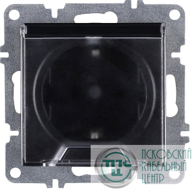 Розетка 1-м СП LAVIN/KAREN 16А IP20 с заземл. с крышкой механизм черн. ARVIA 50 07 2000 218