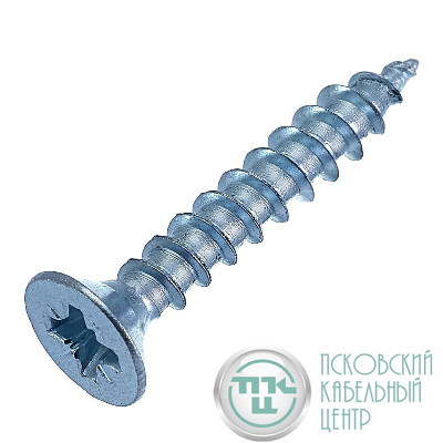 Саморез универсальный 3.0х16 потай бел. цинк (уп.35шт) европодвес СТРОЙМЕТИЗ 2150231